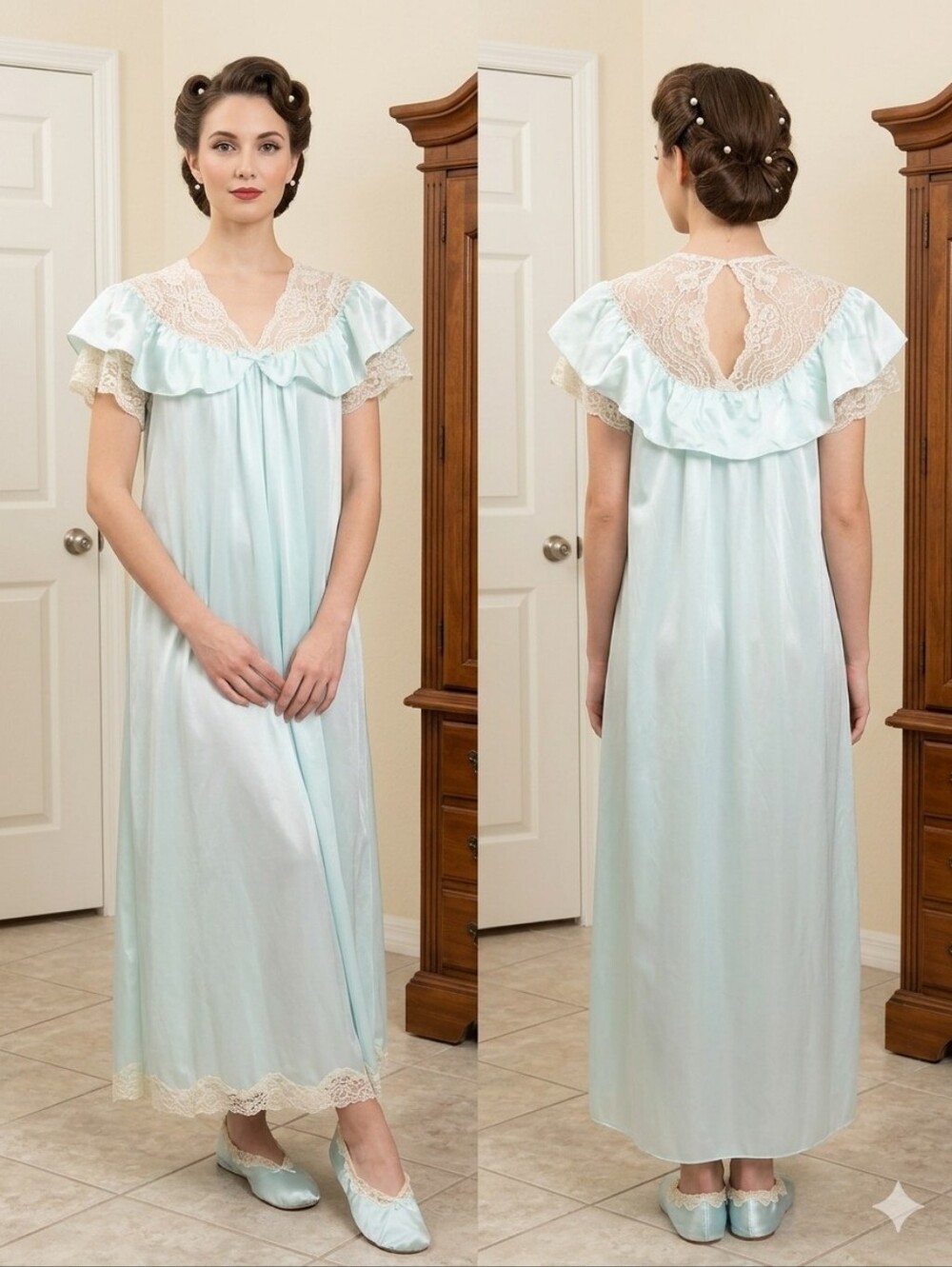 Uly OF‎ FRANCE VINTAGE SLEEPWEAR SIZE SMALL
